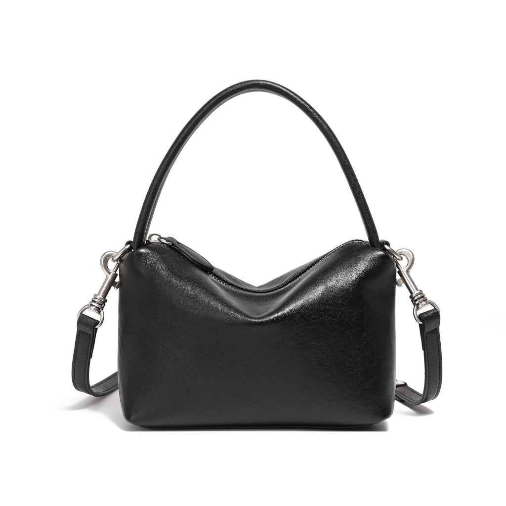 Borsa a mano/borsetta da donna in vera pelle nera