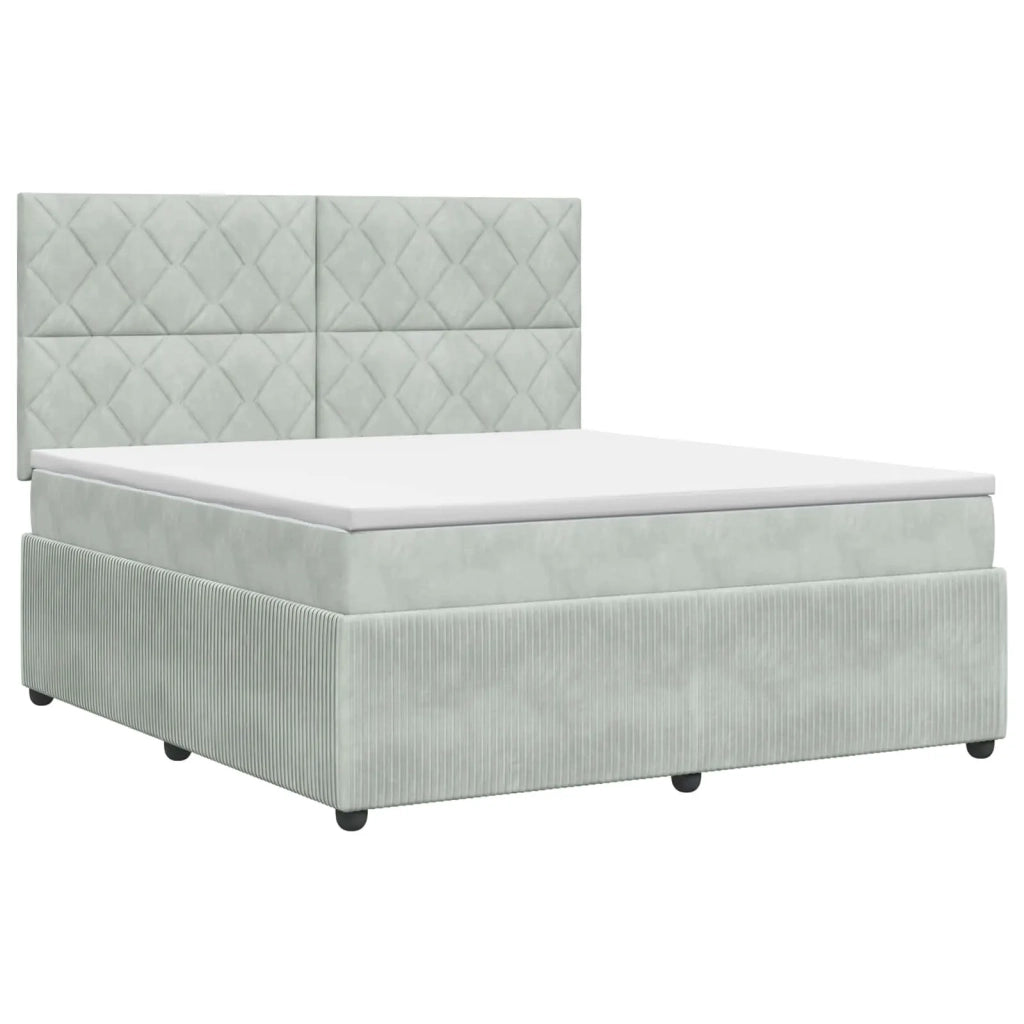 Letto box spring con materasso Grigio Chiaro 140 x 200 cm 3454625