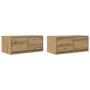 Mobili Porta TV 2 pz | Armadietto TV | Mobile Porta TV Rovere Artigianale 60x31x25,5cm Truciolato