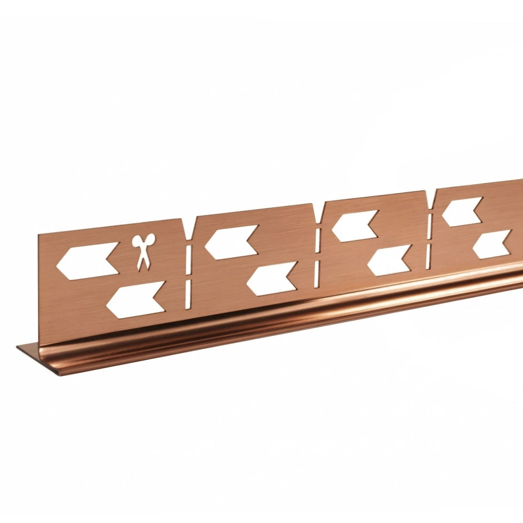 Profilo Doccia Pendenzato 120cm Brush Copper destra