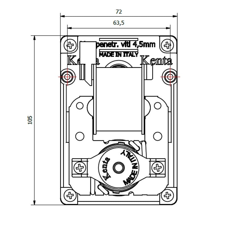 Ricambistufeapellet Motoriduttore per Stufa a Pellet KENTA K9177294 Albero da 8,5mm 4 RPM Motore per carico Pellet