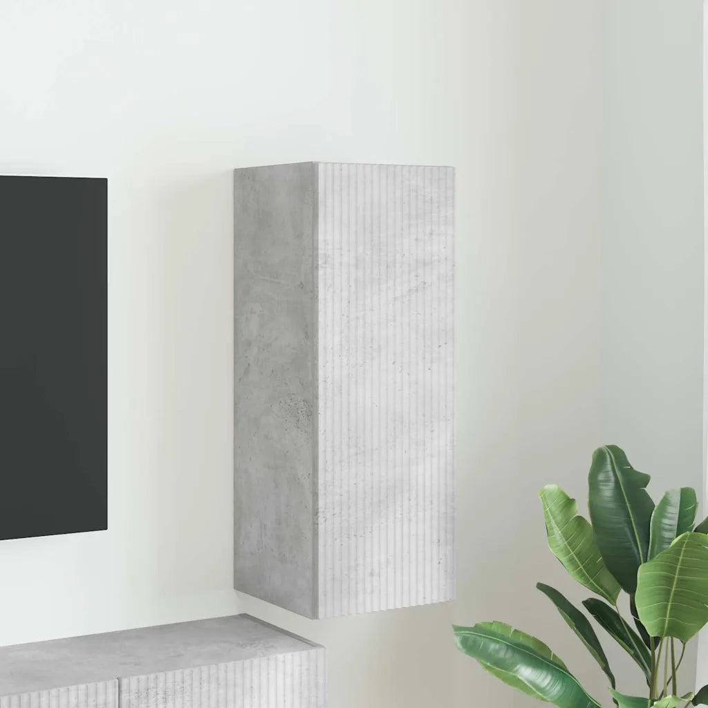 Mobile TV da parete-Mobile TV a Muro-Credenza TV Calcestruzzo 30 x 31 x 80 cm
