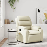 Divano Sedia-Poltrona reclinabile massaggiante in Similpelle Crema 754432