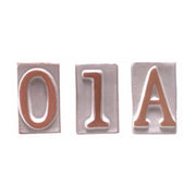 Numero civico 8 in terracotta 5x9 cm