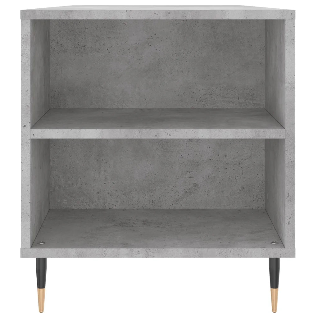 Tavolino Salotto-Tavolino da soggiorno-Tavolo Grigio Cemento 102x44,5x50cm Legno Multistrato 888141