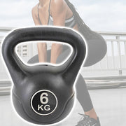 Trade Shop - Manubrio Kettlebell Da 6 Kg Peso Con Maniglia Ginnastica Fitness Ergonomico -