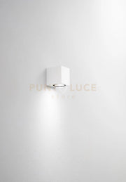 APPLIQUE ZENO SQUARE BIANCO 1 LUCE ATTACCO GU10 IP65 H.8CM