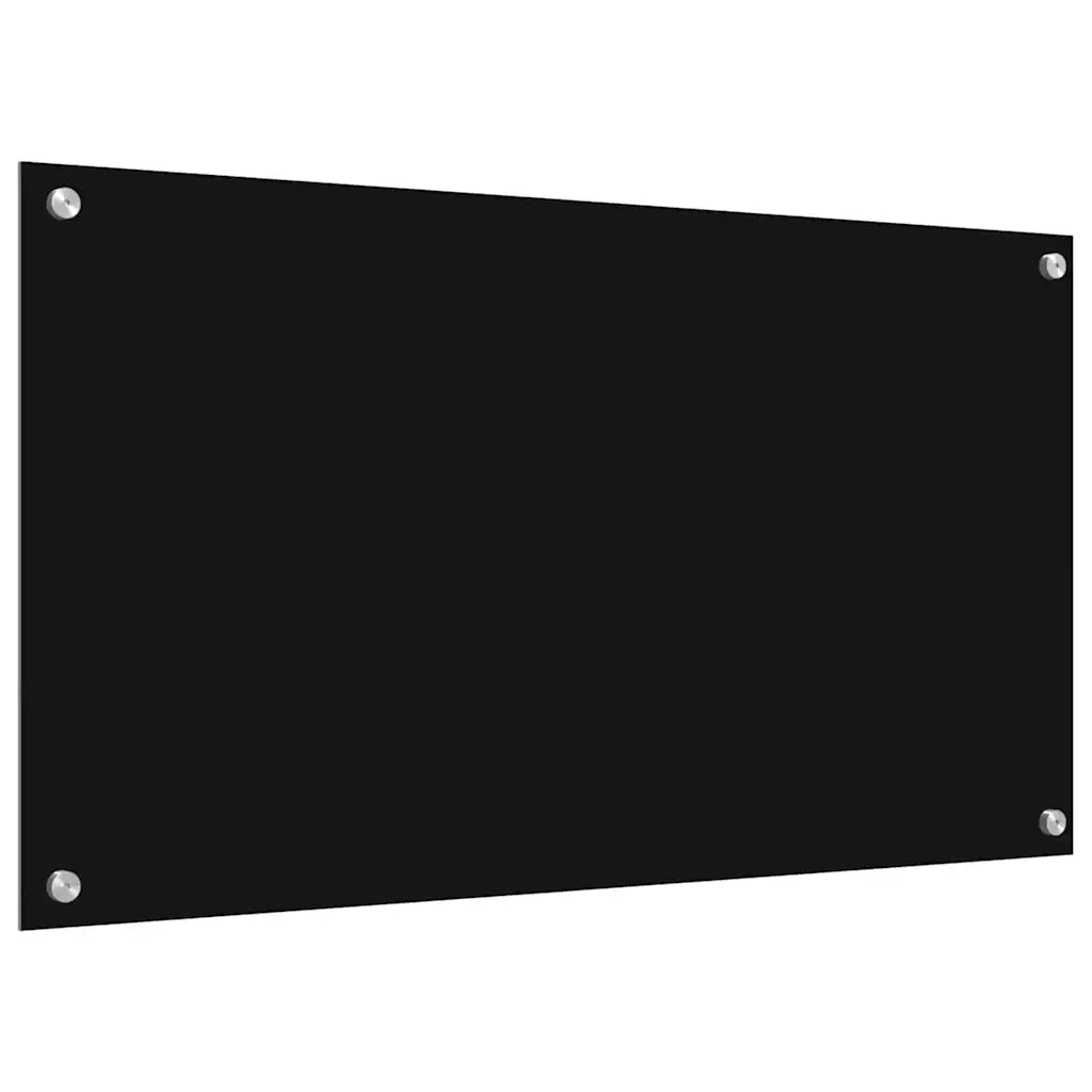 Schienale da cucina 2 pcs Nero 90 x 50 cm vetro temperato 3415549