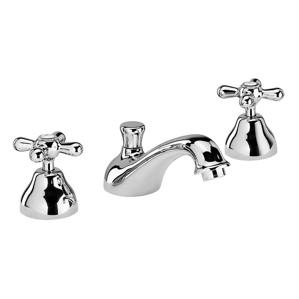 Set rubinetti lavabo e bidet con manopole a tre fori cromo in stile classico Liberty Paini