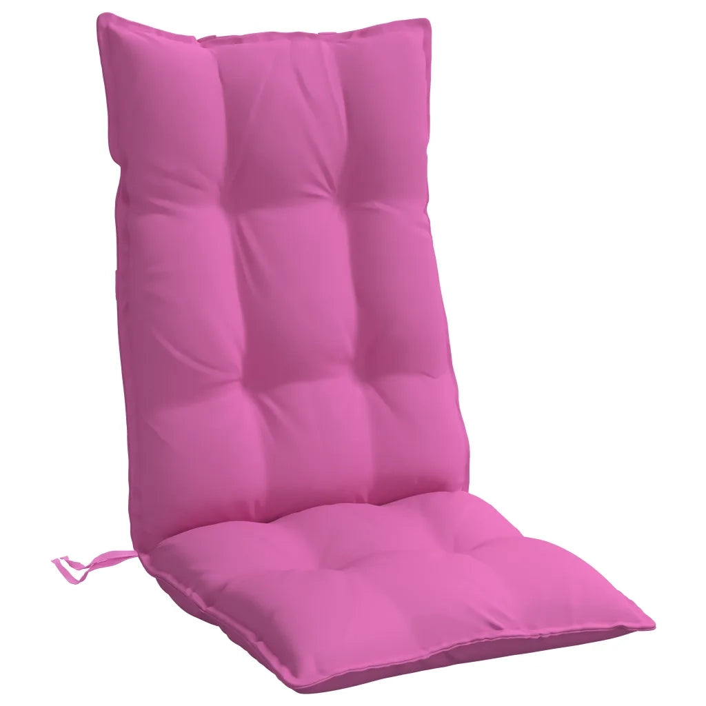 Cuscini per Sedia con Schienale Alto 6 pz | Cuscini per sedie Rosa in Tessuto Oxford