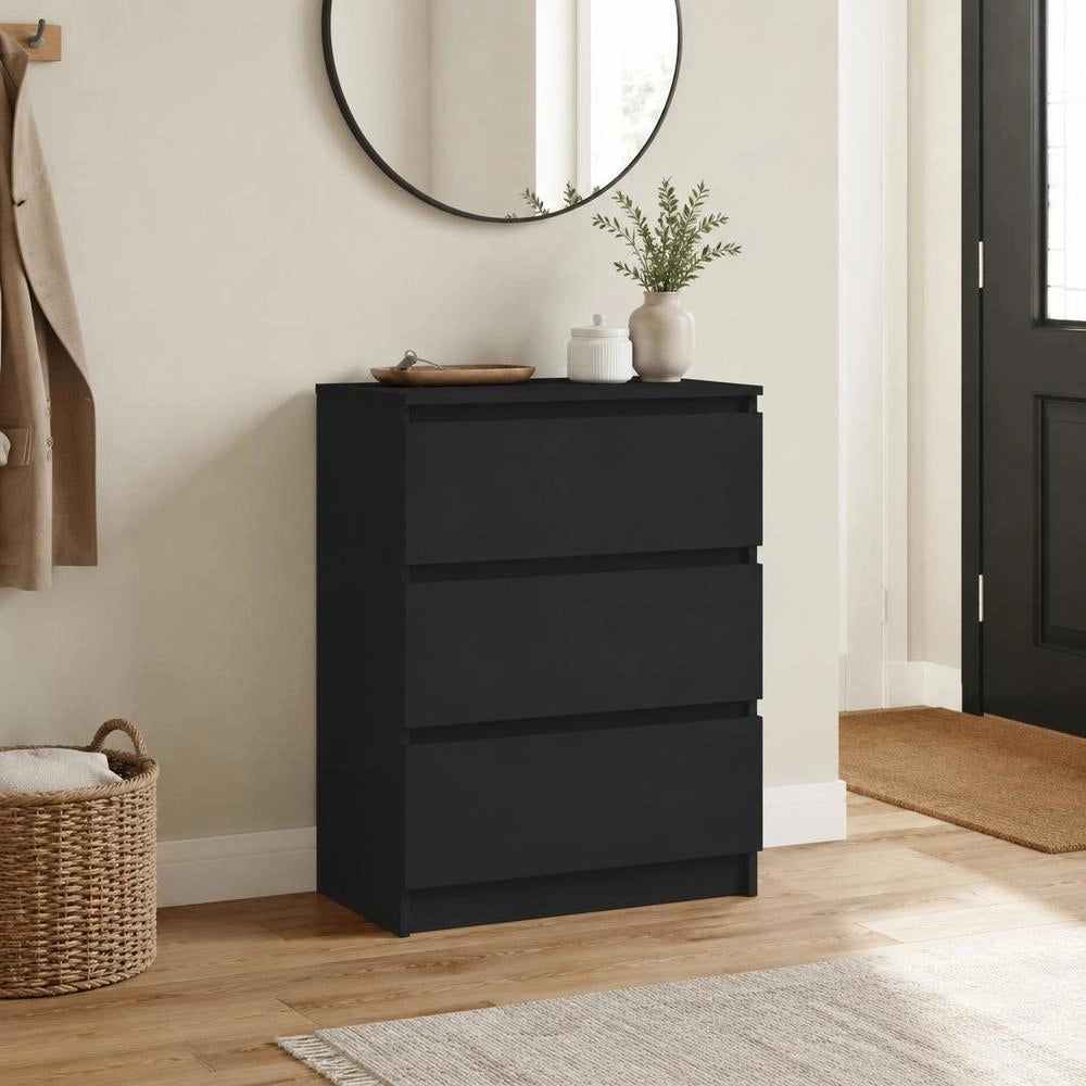 Sideboard Black 60x35x76 Cm Wood-based Material