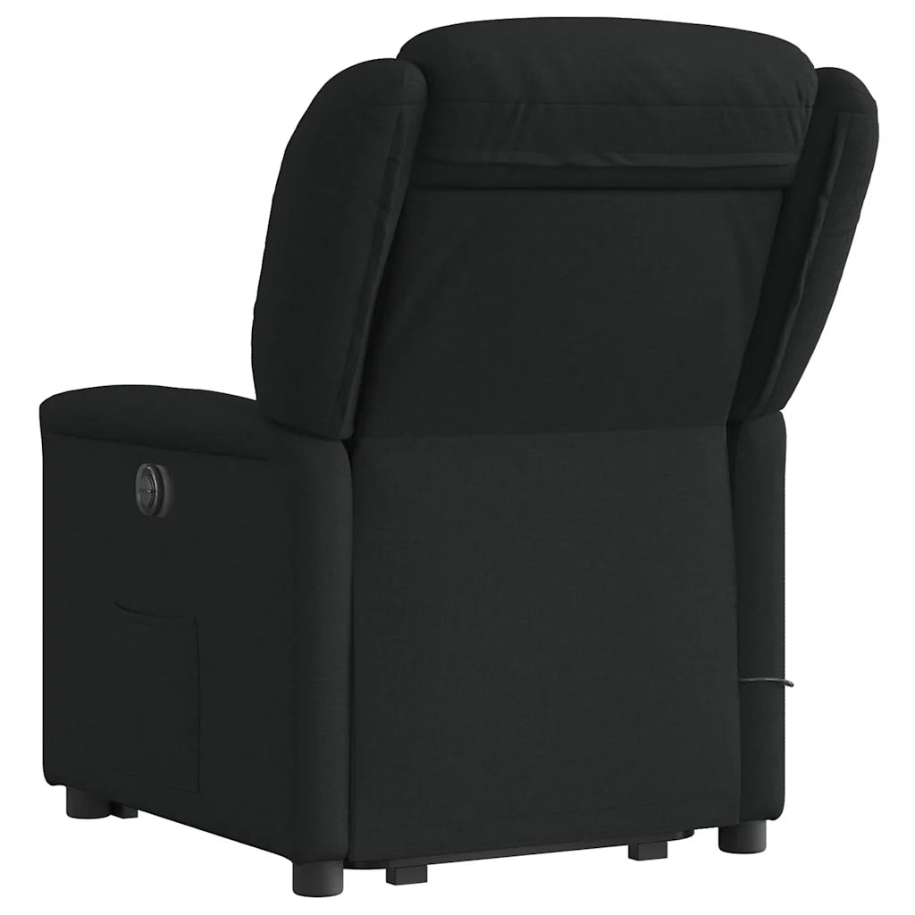 Poltrona Alzapersona Massaggiante Elettrica Nera in Tessuto 3303226