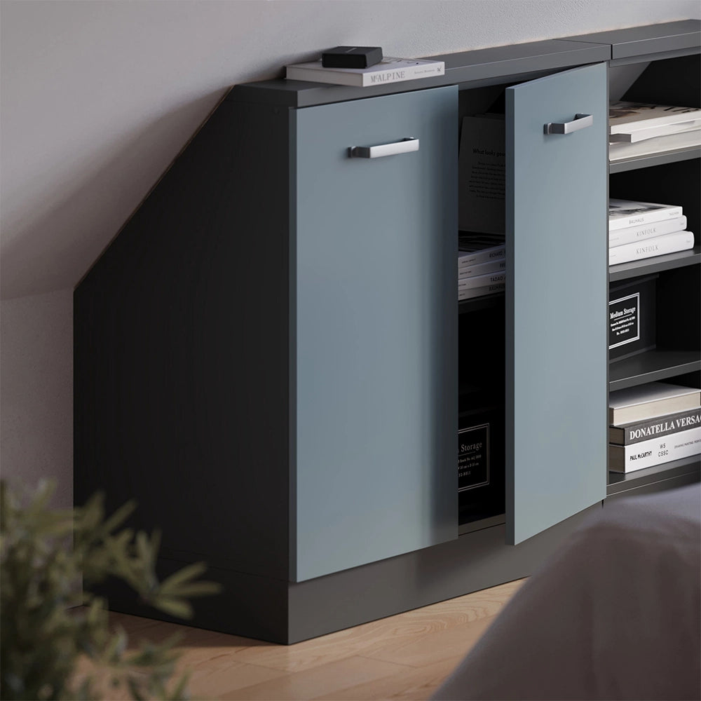 Mobile sottotetto Rion Grigio-blu/Antracite con 2 porte Vicco