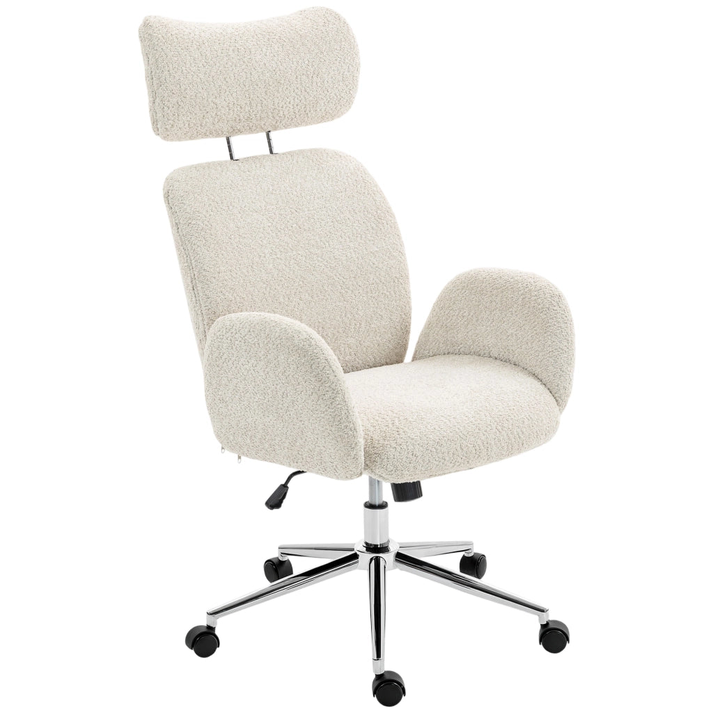 Sedia da ufficio ergonomica con schienale regolabile e braccioli ¨C zephmum ¨C grigio chiaro