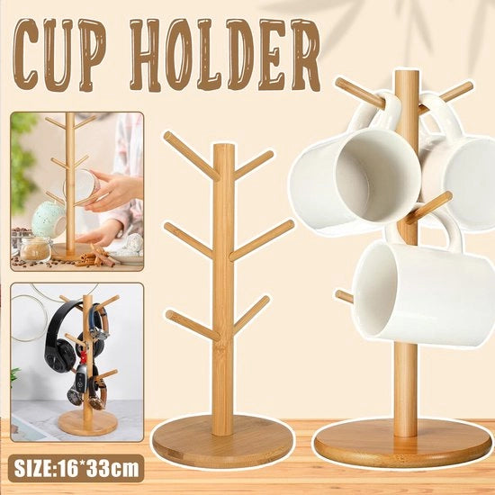 Rack a forma di albero in legno, mokrek, rack per tazze da caffè, rack di conservazione, gancio, per la casa, cucina