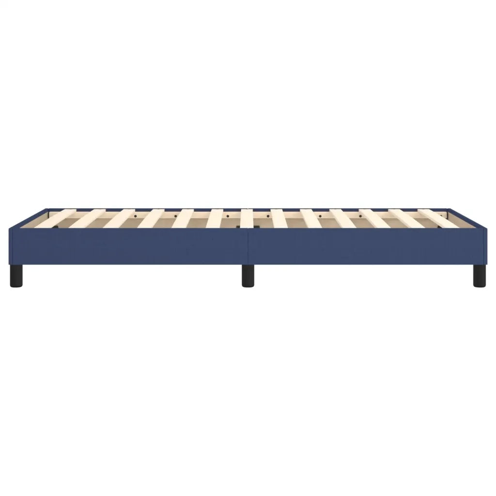 Struttura Letto a Rete a Molle-Giroletto Blu 100x200 cm in Tessuto 112024
