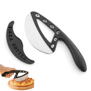 Pizzasnijder multifunzionale con manico antiscivolo in acciaio inossidabile - Resistente alla lavastoviglie - Compreso guanto di protezione - Manico ergonomico