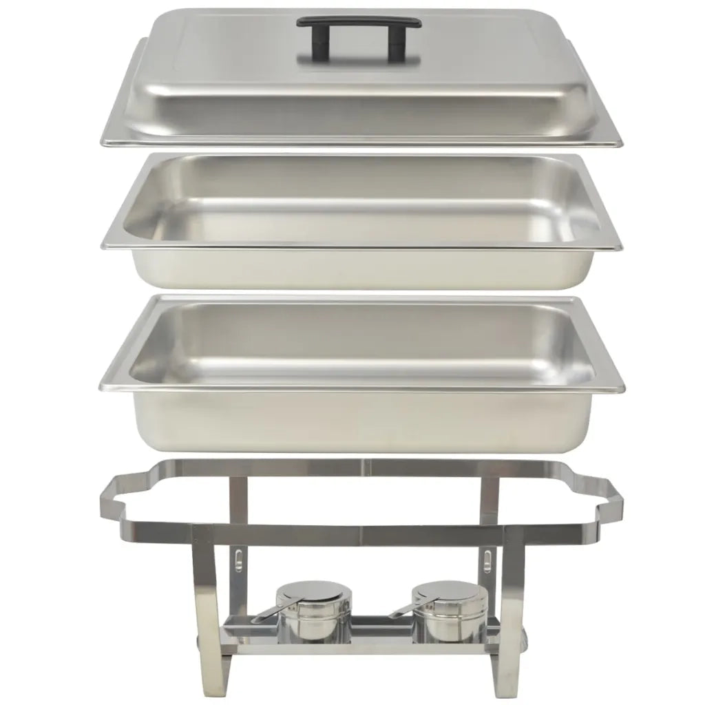 Set 2 pz Teglie Scaldavivande in Acciaio Inossidabile 50528
