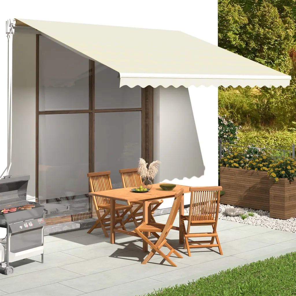 Tessuto di Ricambio per Tenda da Sole Crema 400x350 cm Poliestere 311928
