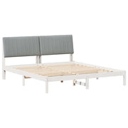 Letto matrimoniale | Letto per adulti | Struttura del letto Grigio chiaro 180 x 200 cm Pino massello