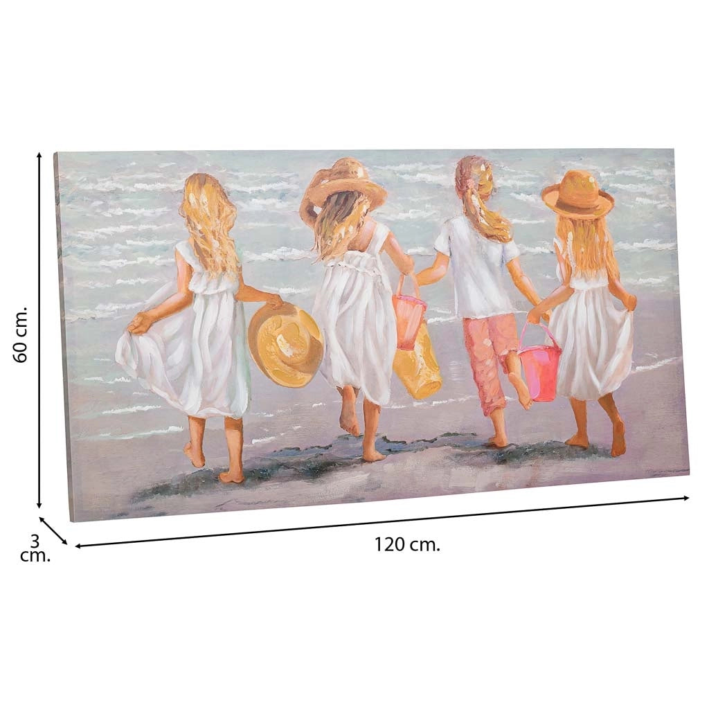Quadro dipinto a mano con rilievo grigio 60x120x3h