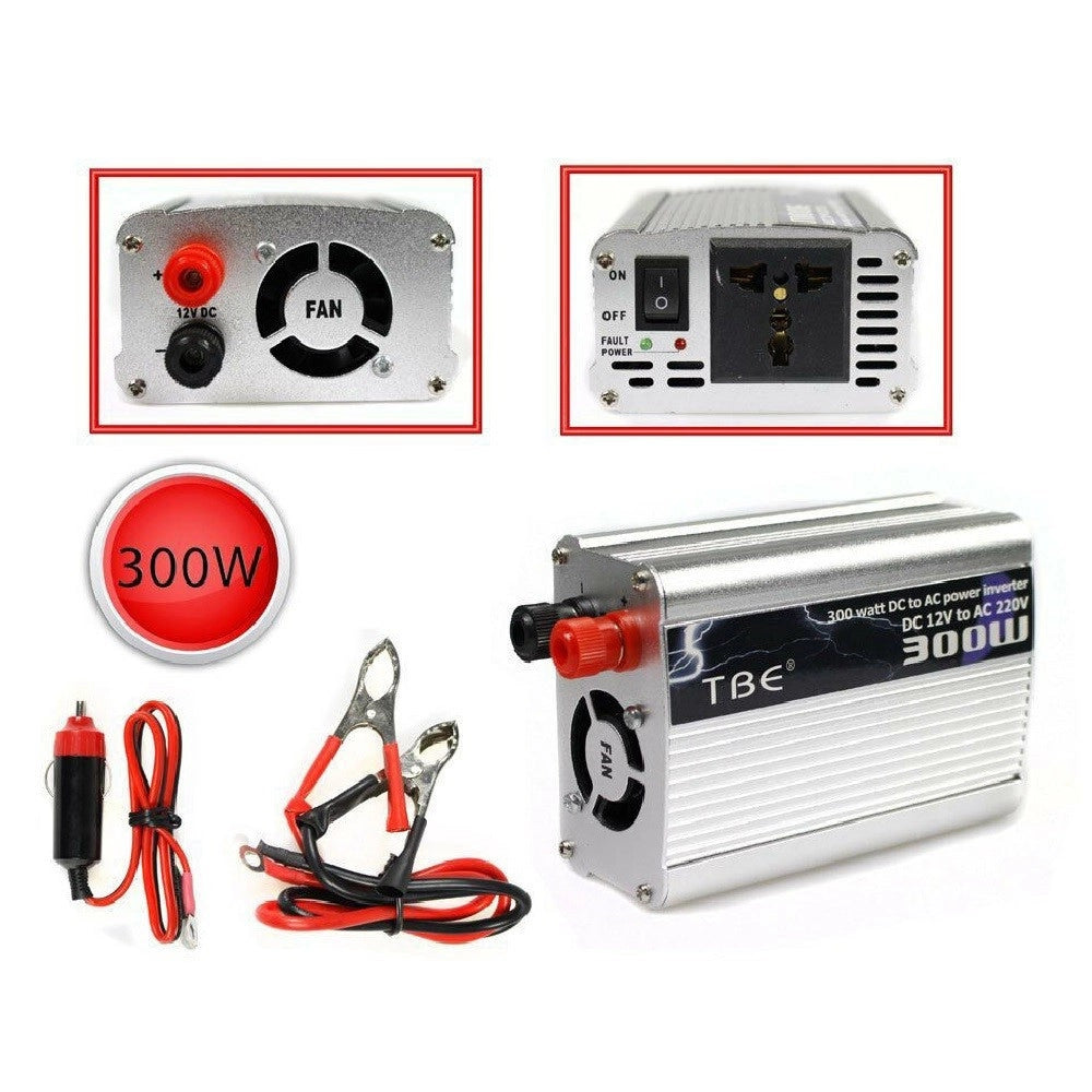 Trade Shop - Inverter Potenza 300 Watt Effettivi Convertitore Da 12v A 220v Trasformatore -