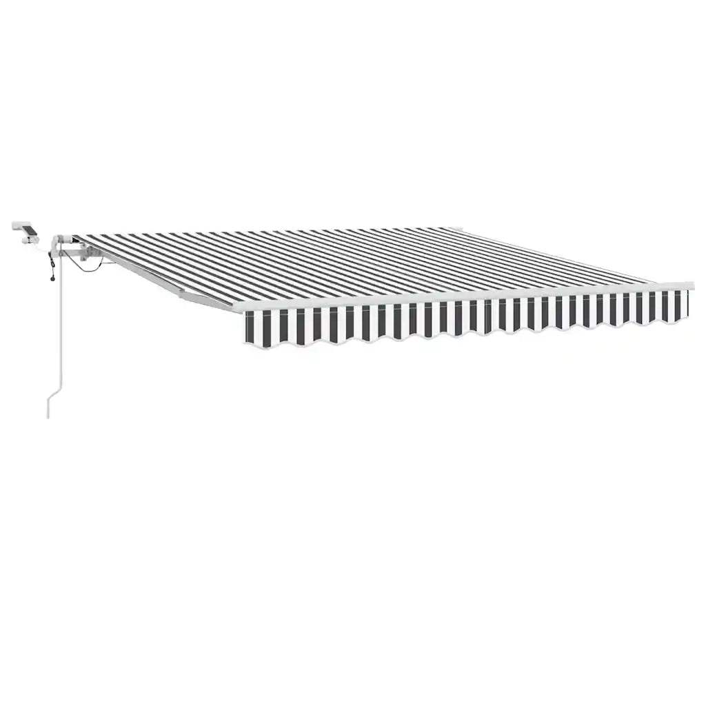 vidaXL Tenda Retrattile Automatica LED Antracite e Bianco 300x250 cm