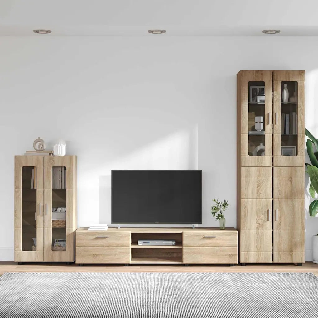 Set mobile TV FLORIN 3 pcs Rovere Sonoma Legno multistrato