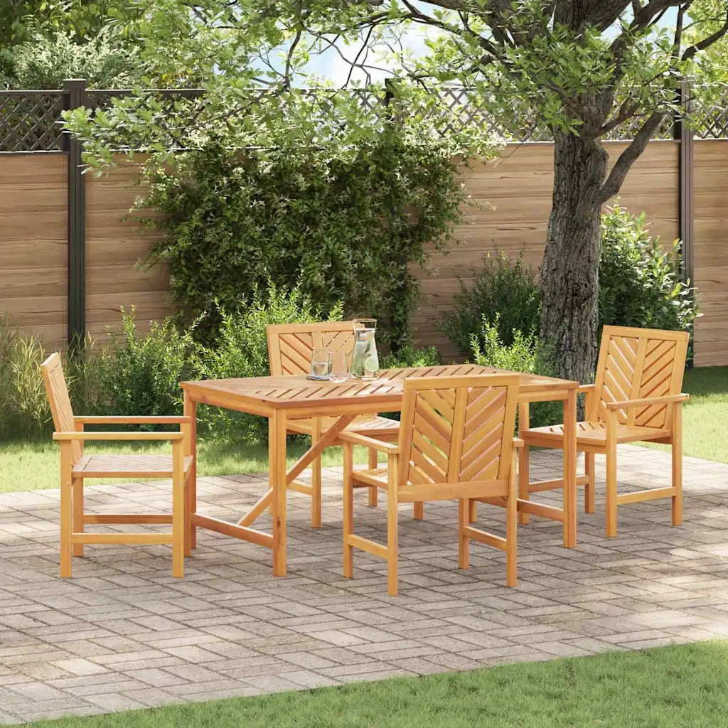 Set da Pranzo per Giardino 5 pcs Marrone 3154106