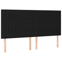 Letto a Molle con Materasso e LED Nero 180x200cm in Tessuto 3135615