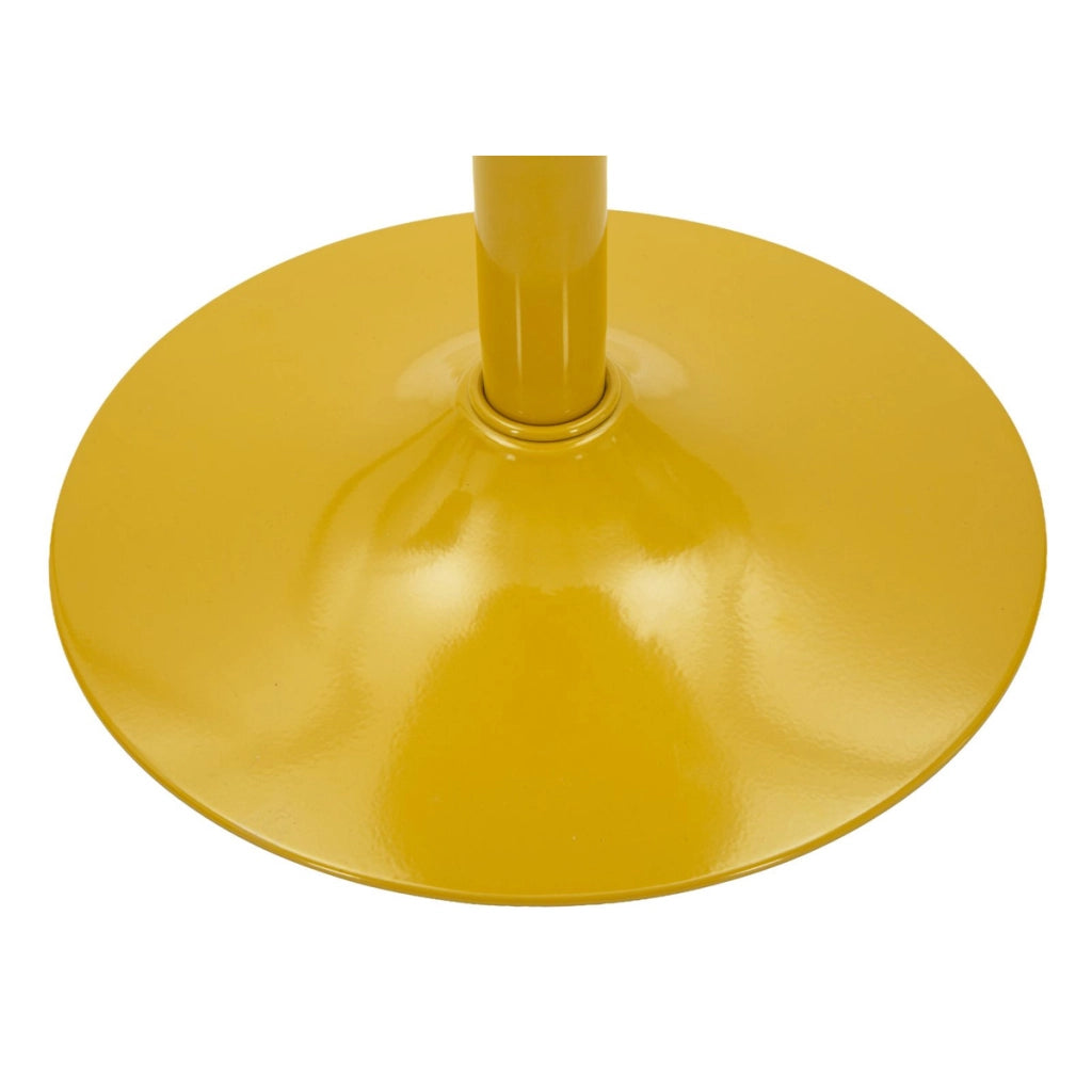 Tavolino alto Clox in metallo color senape