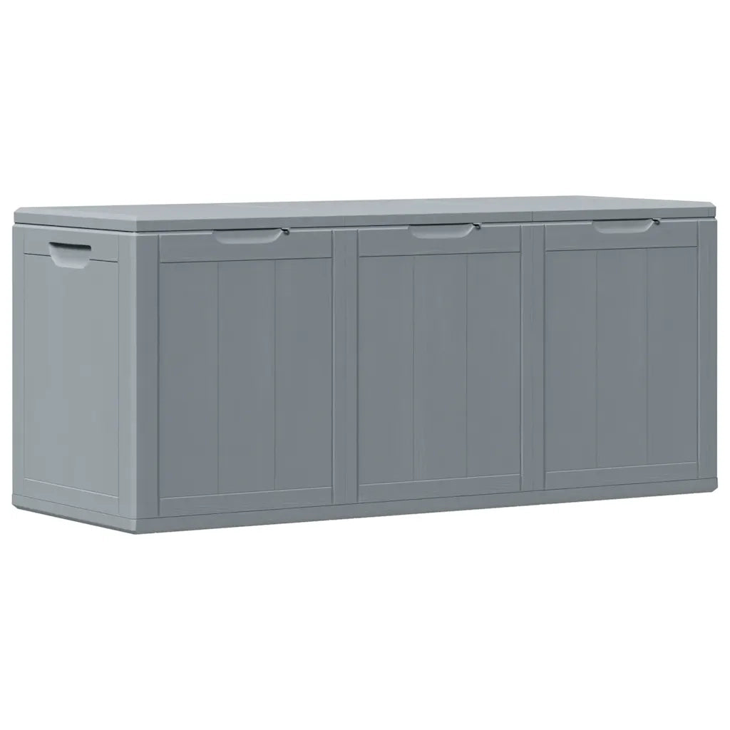 Baule da Giardino 270 L Grigio Aspetto legno in PP CFW8601027