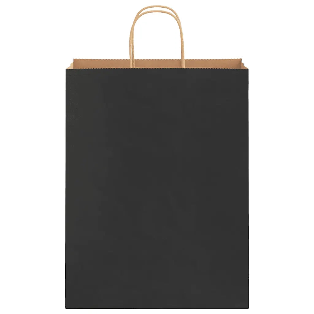 Sacchetti di Carta 250 pz con Manici Neri 32x12x42 cm