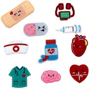 Patch per ricamo con disegno di cuore - 10 pezzi - Riparazione di abiti e moda - Ha uno stile unico - Tessuto ricamato