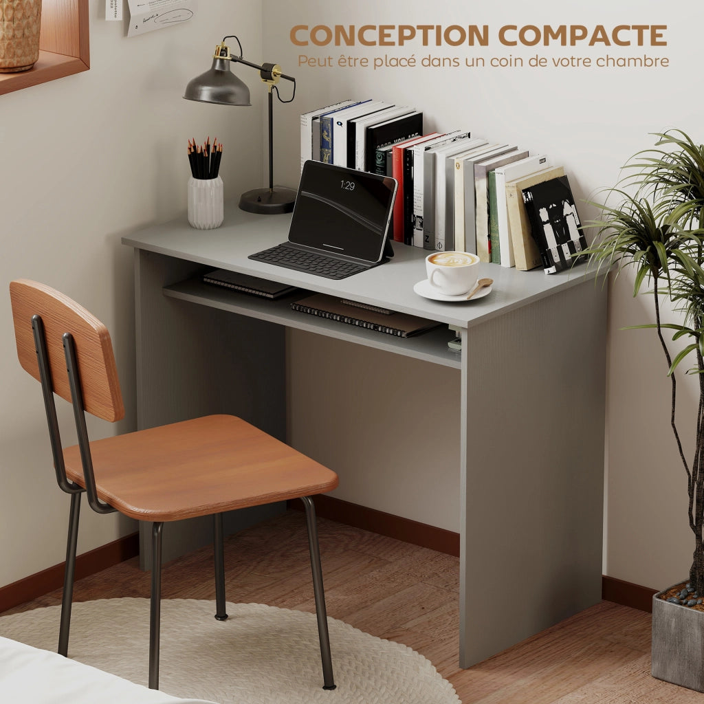 Scrivania per computer con ripiano ¨C Minimal ¨C 90x50x74 cm grigio