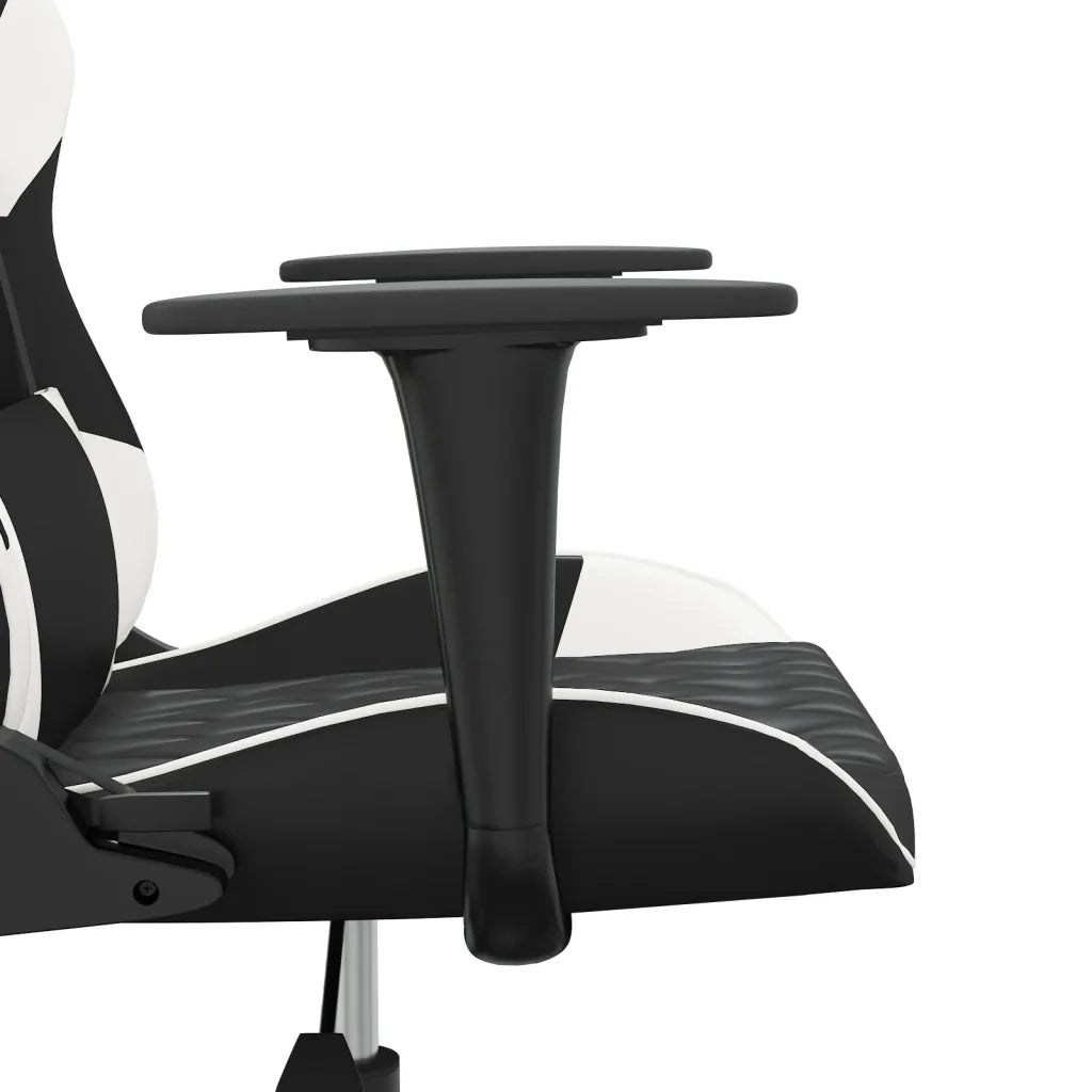 vidaXL Sedia da Gaming Nero e Bianco in Similpelle