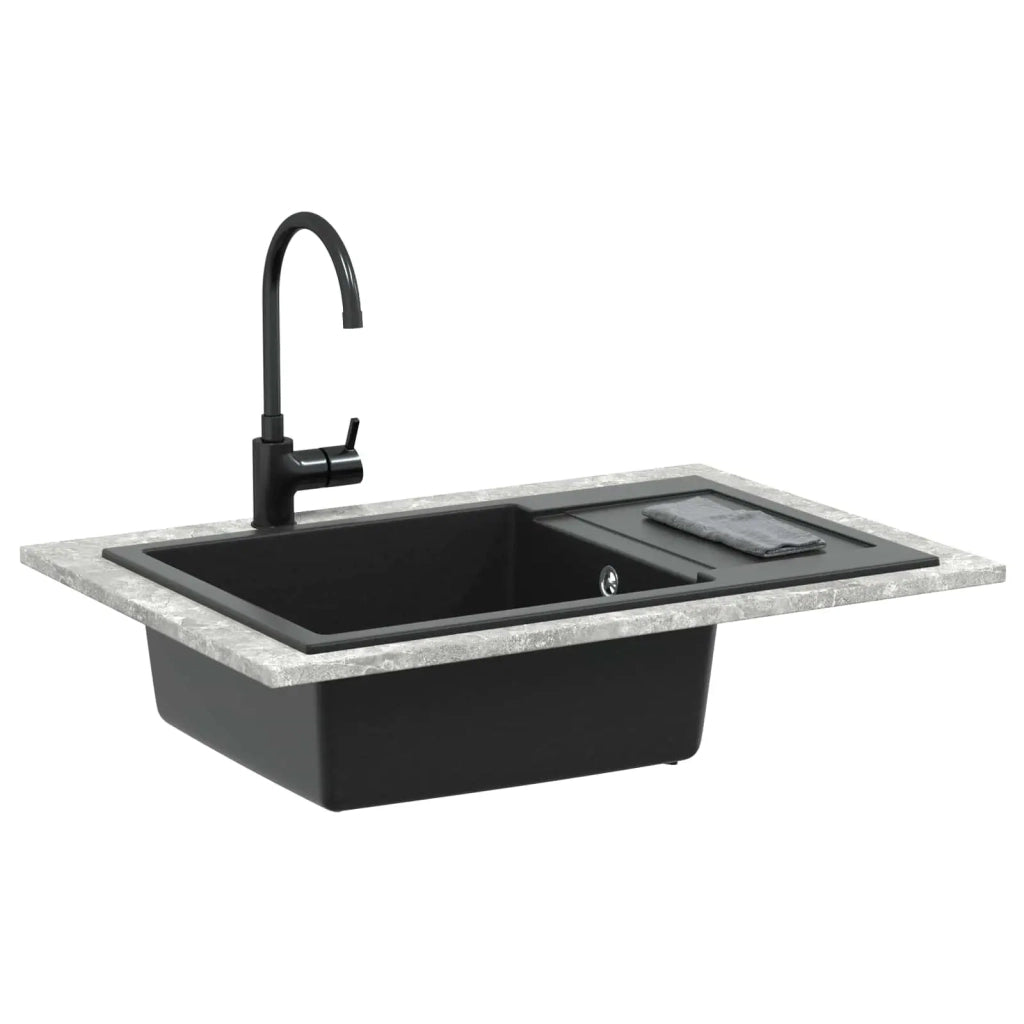 Lavello Nero 780 x 500 mm 80% Quarzo e 20% Resina 42028400