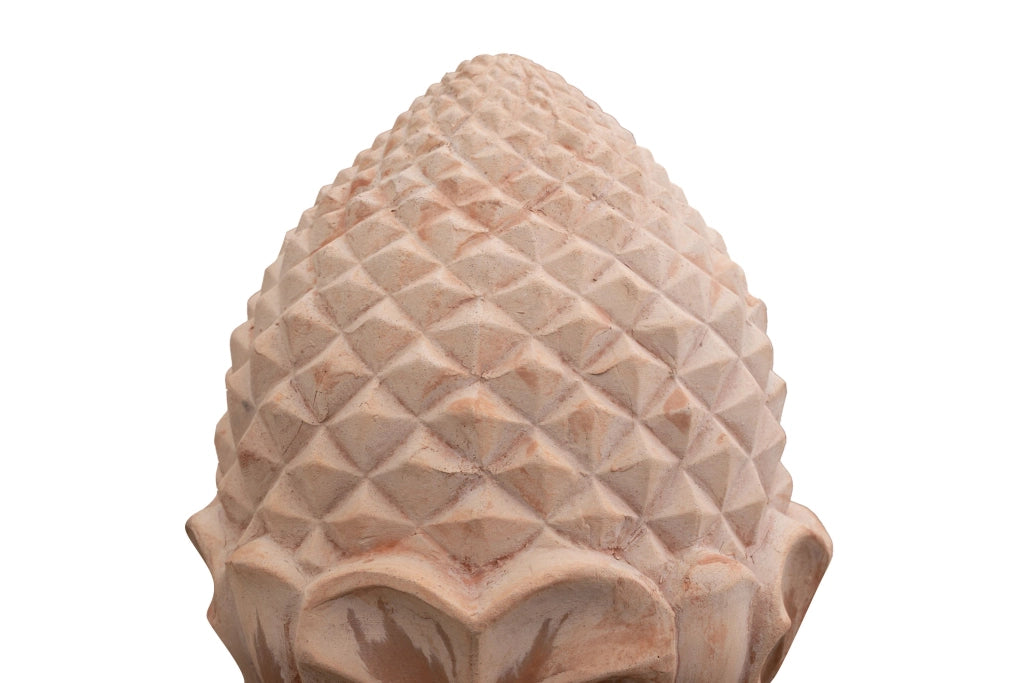 Biscottini Pigna invecchiata, in terracotta toscana 100% Made in Italy interamente Lavorata a Mano L38xPR38xH74 cm