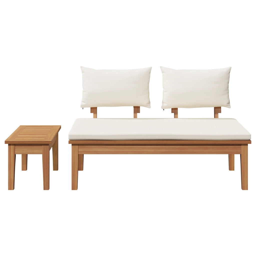Set Panchina da Giardino in Legno Massello di Teak
