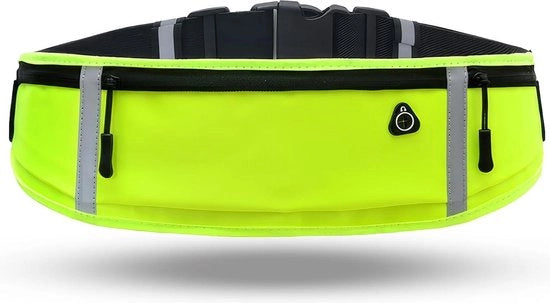 Zak da sport con compartimento per telefoni, resistente e leggero, colore verde giallo, unico modello.