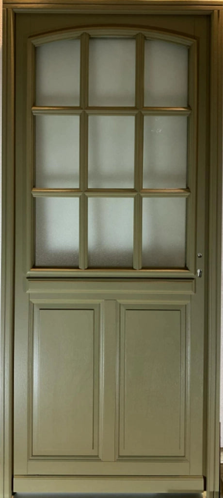 Porta d'ingresso in legno vitreo, Andore RAL 7002, H,215xl,90 p,sinistra Dimensioni Tabella senza maniglia