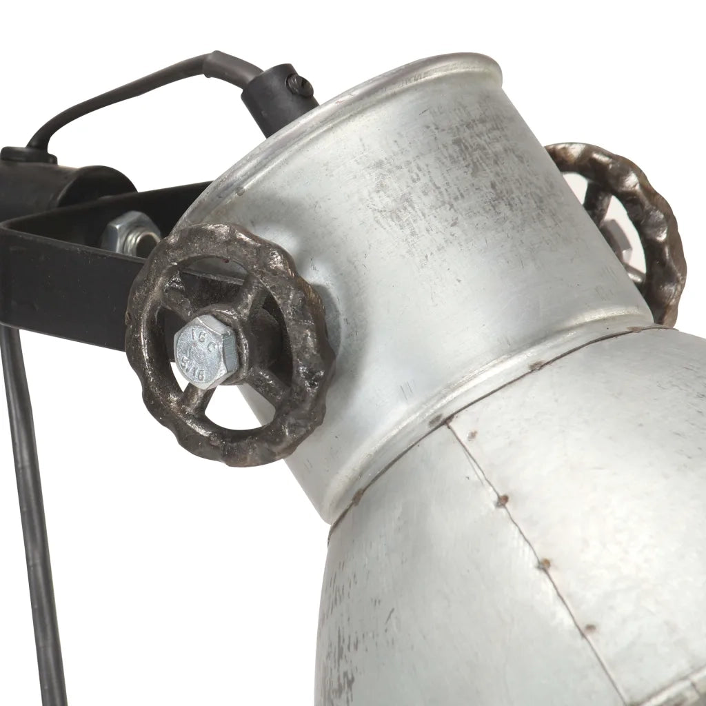 Lampada da Pavimento con 2 Paralumi Argento E27 in Ghisa CFW5499510