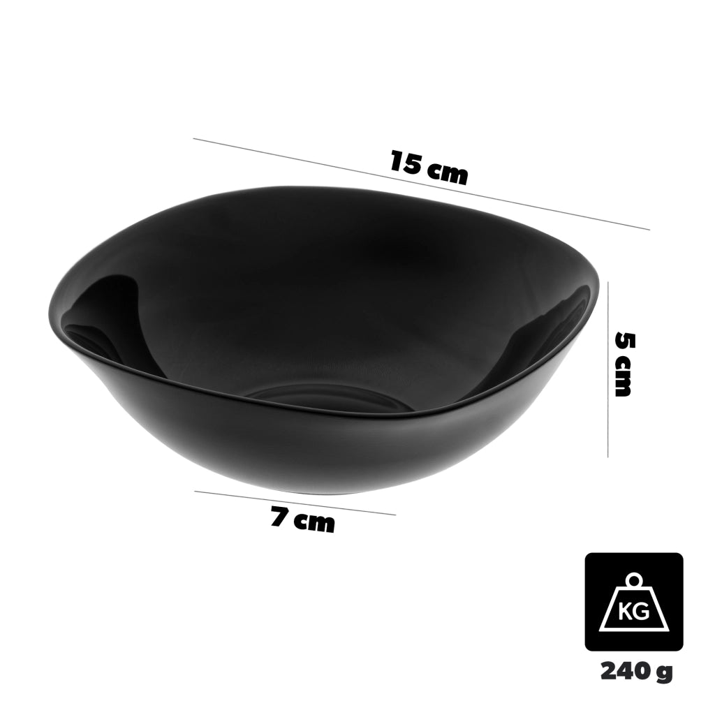 KADAX Komplet 6 salaterek Quadro czarne 15 cm P143