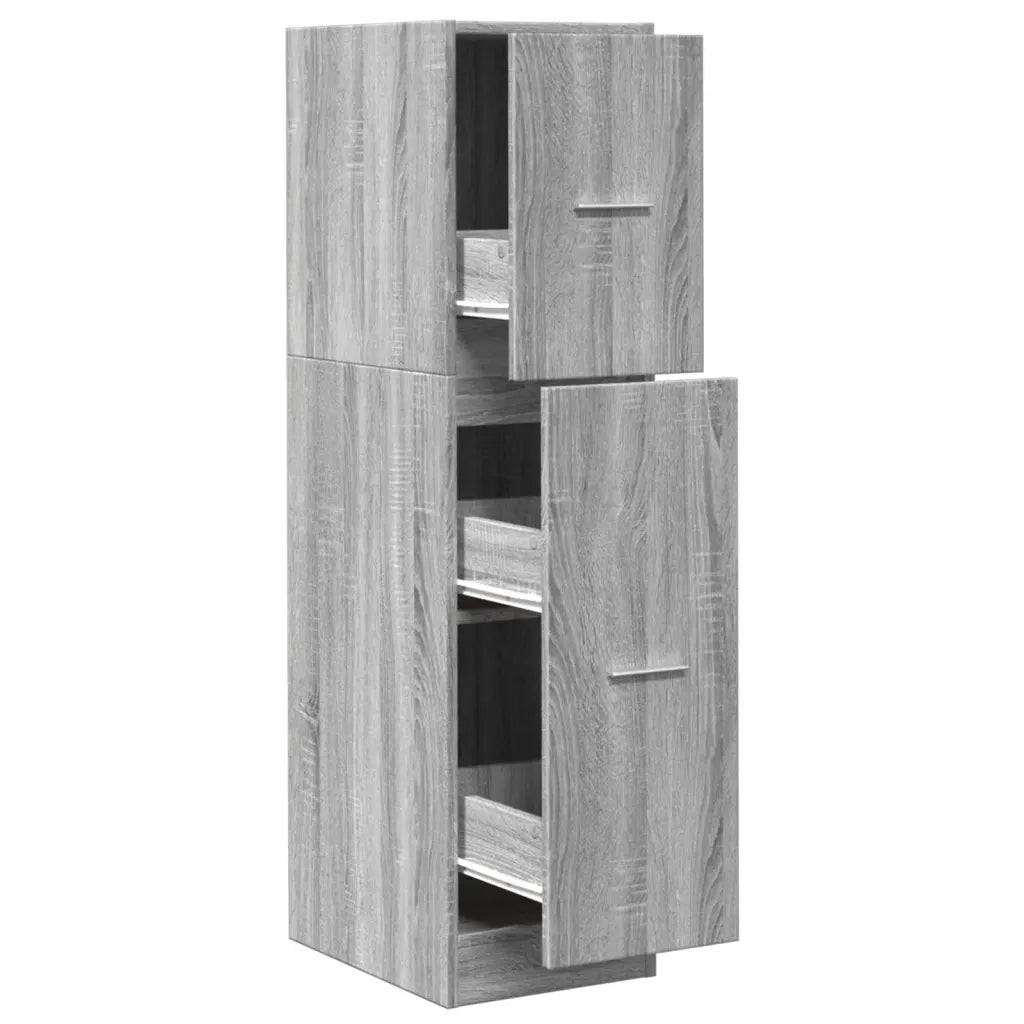vidaXL Armadietto da Farmacia Grigio Sonoma 30x41x118 cm in Truciolato