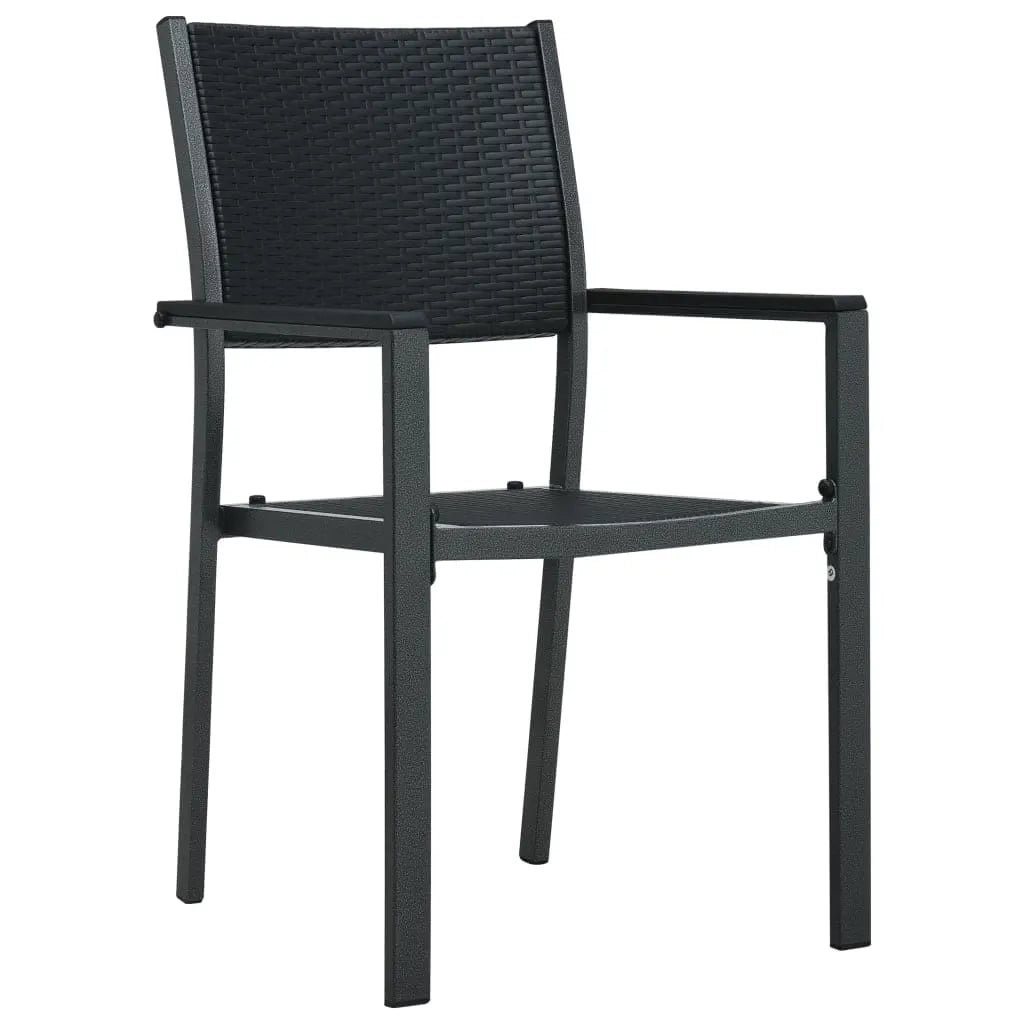 Set Mobili da Pranzo da Giardino 7 pz Nero cod mxl 35279