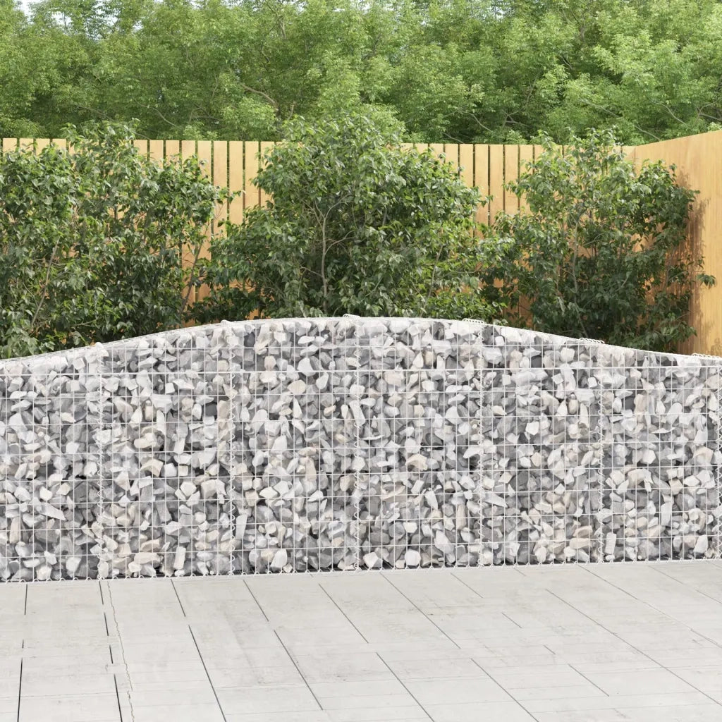 Cesti Gabbioni ad Arco 15 pz 400x30x80/100 cm Ferro Zincatocod mxl 123919
