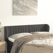 Testiera ad Orecchio-Testata con Orecchie Grigio Scuro 147x23x78/88 cm in Velluto 238302