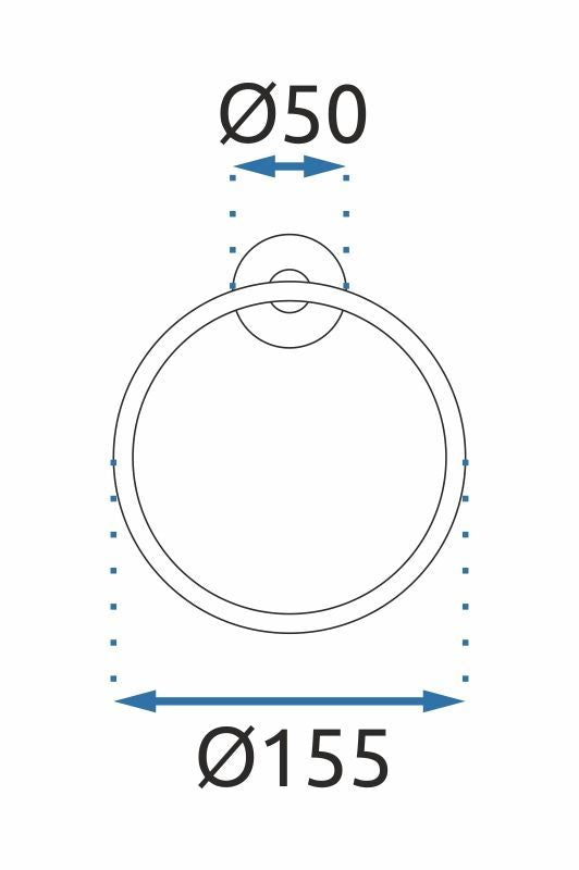 Portasciugamano Da Bagno 332915 Mist 05 Brush Nickiel