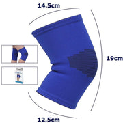 Trade Shop - Coppia Ginocchiere Fascia Elastica Anallergica Lavabile Per Bambini Blu Tg. M -