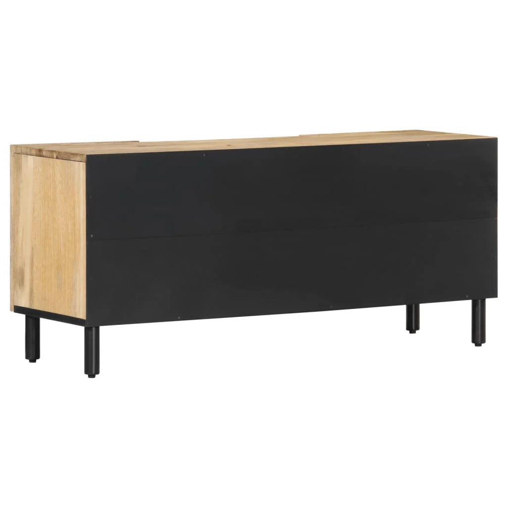 Mobile TV multimediale mensola per TV credenza per TV sala da pranzo soggiorno camera da letto 105 x 33 x 46 cm legno massello di mango marrone 02_0025676
